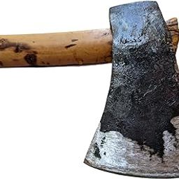 1 KG Handmade Axe with Wooden Handle Kulhadi for Tree Cutting Gardening and Agricultural Tool Made with High Carbon Steel-0