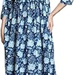 Women's Pure Cotton Jaipuri Printed Western Dress (JOPLJPR345-P_Blue_P)-image-39