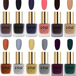 Volo Velvet Dull Matte Nail Polish Combo in Wholesale Rate(Chocolate Brown, Black, Russian Navy Blue, Dark Peach, Dark Wine, Skin Nude, Metallic Coral, Metallic Silver 96 ml) Pack of 12-image-51