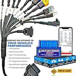 DANLITE Bs6 Bike Cable All OBD Universal Cable with Fast Connectivity Work with All bs6 Bikes Multicolors Cable OBD Free(11 COUPLAR CONNECTIVITY) Free Continuity Tester-1
