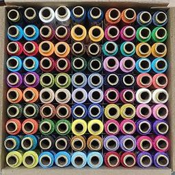 Jay Shubham Threads Polyester Sewing Thread 100 Tubes (50 Shades Each 2 in no) Set B-12