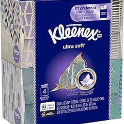KLEENEX Ultra Soft Facial Tissue, 3-Ply, White, 8.2"X 8.4" , 75/Box, 4 Box/Pack - Packaging May Vary(Assorted color and style boxes)-15