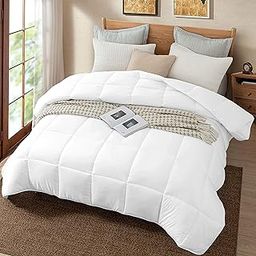 AYANSHI BEDDING 200 GSM All Season Comforter Double Bed AC Blanket for Summer Hotel Luxurious Soft Microfiber Lightweight (90" X 100" Inches) - Double Bed Comforter - White Color-image-57