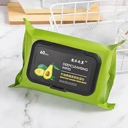 SwiftBloom Enterprise Green Makeup Removing Disposable Wipes makup remover Super Soft Face Wipes face cleaning wipes Super Soft Face Wipes with Gentle Cleansers REMOVING DISPOSABLE WIPES (60 pcs)-image-45