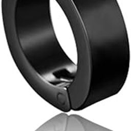 ONYXLOOP - BLACK - Non-Piercing Pure Titanium Steel Earring for Men & Boys-image-77