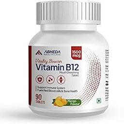 Vitamin B12 1500mcg Tablets - Fast Absorbing Mouth Dissolving Supplement - Delicious Mango Flavor - 90 Count - High Potency for Energy, Metabolism & Immune Support-picture-13