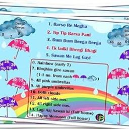 UltPult Tambola Pink n Purple Umbrella Monsoon Theme Tambola Tickets | Kukuba/Bingo Cards, Board Game with Illustrations | Witty Captions Vibrant Designs - Set of 15 Tickets (English)-image-38