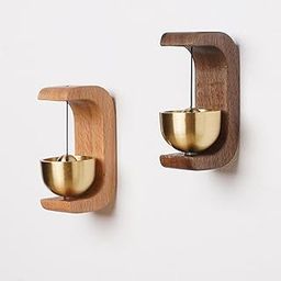 Unique Doorbells Wind Chime Housewarming Gift Wood Refrigerators Gate Light Color-image-54