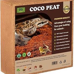 Elamgreen Coco peat Block for Animal Bedding pet Products | Dogs, Cats Reptiles Snakes Chicken Birds (2kg)-image-18