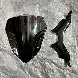 AUTO MT Combo Short Visor Matte + MT 15 Winglet for Yamaha MT15 (Black Winglet + Short Visor)-0