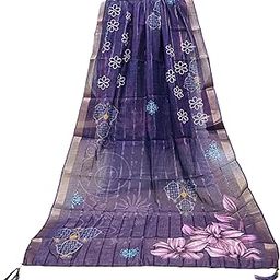 Purple Dupatta for Women Cotton | Printed Designer Dupatta for Lehenga | Fancy Kalamkari Look Chunni | Lightweight Ethnic Chunni for Women-picture-36