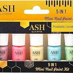 ASH Mini Nail Paint Kit 5 in 1 Pastel love-16