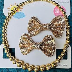 Generic baby Girls gold mala +calips hair clips Accessories hair clips headwraps soft headclips for girls-image-76