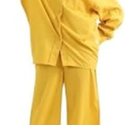 Women’s Mustard Yellow Cotton Co-ord Set with Full Sleeve Shirt and Elastic Waist Wide-Leg Pants – Casual Summer Lounge Wear Outfit-picture-23