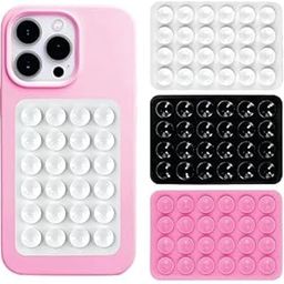BHOMANI Anteel Medium-Sized Silicone Suction Phone Case Adhesive Mount, Enhanced Suction Power and Upgraded Thickened Sticky Phone Grip, Durable, Hands-Free Sticky Phone Holder, 2.28"x3.46"-22