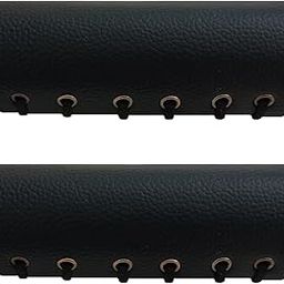 BikeNwear Universal Leather/Faux Lether Handle Bar Grip Cover for Bikes Motorcycles (Black)-image-16