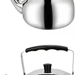 Set of 2 Hiking Water Kettle Tea Pot Fishing Stovetop Home Kitchen 0.8L 1L-image-94