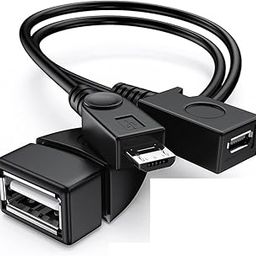 100FIT FireStick Cable 2 in 1 OTG Amazon fire Stick Cable Micro USB y Splitter USB 2.0 Micro USB Female USB OTG Male y Splitter OTG Host hub Adapter Converter for fire TV Stick (Not for Charging)-picture-12