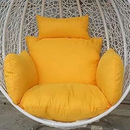 Anand India GROUPSPolyester Designer Cushion for Hanging Outdoor Egg Basket Swing Chair/Garden Swing, Seat Padded Pillow Cushion (Yellow)-image-51