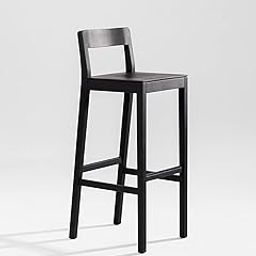 ODEJIA Simple Wooden bar Chair Out Door Bar Chair Kitchen Counter Bar Stool for Outdoor in Dark Natural Finish Dimension: Overall: 15.75" Sq. x 41" H, x 15.43 Inch. Seating Height: 29.5inch (Black)-image-58