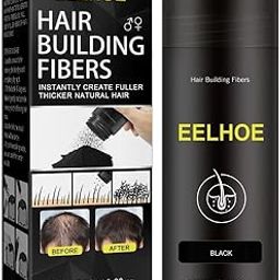 Hair Fiber Powder for Dense and Thicker Hair Look | Black Shade Filling Powder for Sparse Hairlines | Perfect Coverage for Bald Spots | Creates a Voluminous, Fluffy Hair Effect-39