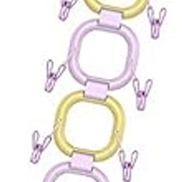 CALANDIS™ Doll Hanging Organizer Doll Storage Display Rack for Closet Wall Living Room Purple Yellow | Toy Boxes | Furniture | Kids & Teens at Home-image-14