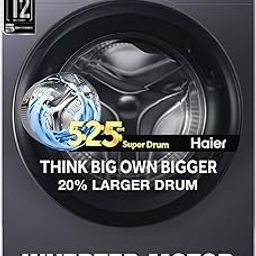 Haier 7 Kg 5 Star Inverter Direct Motion Motor Fully Automatic Front Load Washing Machine (HW70-IM12929S6, 525 Super Drum, Puri Steam, Starry Silver)-16