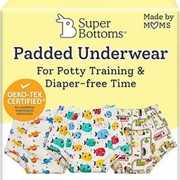 superbottoms Padded Underwear™ | for Potty Training & Mess-Free Diaper-Free time | Prevents Pee Puddles | 3 Layers of Premium Cotton Padding (No Sponge) | (Striking Whites, Size: 0, Pack of 3)-image-97