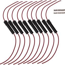 MILAAN 10x 6x30 AGC Fuse 16 AWG Holder Inline Screw Type W/Glass Fast Blow Fuses-picture-10