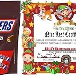 Christmas Gift with Snickers Chocolate Pack & Santa's Nice Child Certificate for Kids (Share Name via Gift Options While Ordering)-70