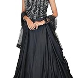 Jet Black Elegant Gown-80