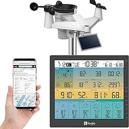 Logia 21-in-1 Wireless Weather Station with 7-in-1 Solar Sensor Array, 6-Day Forecast, Wi-Fi, Large 10" Color Display, Wind Speed/Direction, Rainfall, UV Index, Light Intensity, Temperature & Humidity-image-27