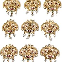 Southern Bling Hair Jewelery Choti Jadai Billai Indian Hair pin Hair Decoration,Hair Brooch with Hook Wedding Bridal Jewellery for Women_Model No-7445-image-67