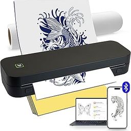 Seveat Portable Tattoo Thermal Printer Compatible with iOS/Android Smartphones, Tablets and Laptops, Includes Paper Roll & Tattoo Sticker Paper, Precision Printing for Tattoo Artists, Black-38
