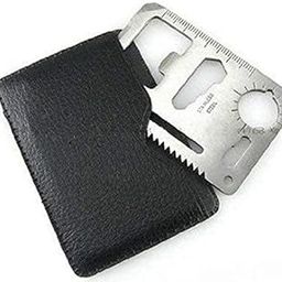 VENEKETY Multi-Purpose 11 in 1 Credit Card Size Wallet Ninja Pocket Tool Small Silver-18