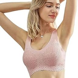 Women's Lace Lightly Padded Wire Free Sports Bra-picture-20