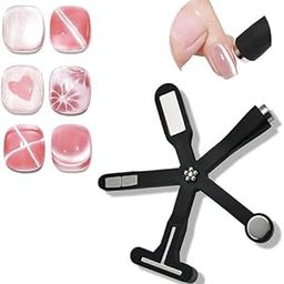 Cat Eye Magnet Tool for Gel Nail Polish, 6-in-1 Multi-Function, Magnetic Stick with Case, Black-image-18