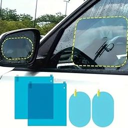 fog film, rain proof film for car mirror, Universal Accessories Rear-View Mirror Waterproof Anti Fog Rainproof Anti-Water Protective Film Sticker for Car (ovl*sqre)-image-29