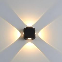 Volt Vision 4 Way LED Indoor & Outdoor Lamp Up/Down Right/Left Elevation Light Rustproof & Water Resistant Aluminum Body Black Elevation Light Outdoor Lamp (4 Way Warm White)-picture-18