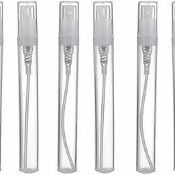 GREENECTAR Plastic Empty 10 Ml Clear/Transparent Mini Perfume Pocket Pen Spray Bottles Refillable Bottle Sanitizer, Perfume, Attar, Lotion, Essential Oils, Aromatic Water, Blend (Set of 6)-image-79