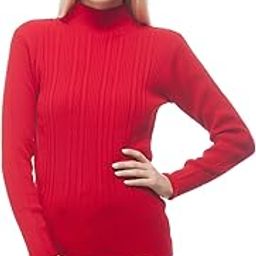 Womens Winter Acrylic Cable Design High Neck Knitted Sweater-image-86