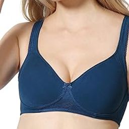 Women's Full Cup Cotton Non Padded Non-Wired Full Coverage Anti-Bacterial Bra-image-2