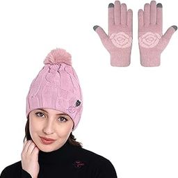 Tomorrow Winter Cap, Neck Warmer Scarf with Touch Gloves Set | Beanie Style | 3 Piece Set - Stay Warm and Stylish this Winter-1