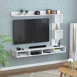 Redwud Platina Engineered Wood Wall Mount TV Unit/TV Stand/TV Cabinet/TV Entertainment Unit/Set Top Box Stand (White) (Ideal for 43 Inch)(D.I.Y)-picture-28