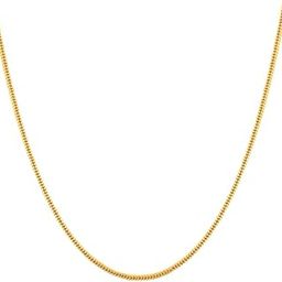 Gold Plated Chain Necklace, Lightweight Curb Link Design, Unisex-image-39