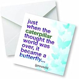 just When The Caterpillar Thought The World was Over, it Became a Butterfly - Proverb Colored Magnet-image-34