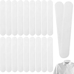 20pcs Collar Protector Sweat Pads - White Collar Grime, Self-Adhesive Neck Liner Sweat Absorption Pad Invisible Protection for Shirt Collar, Hats Liner, Cap Brim, Prevent Sweat & Stains-22