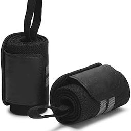 GRACE GUTS Nylon Wrist Supporter For Gym Wrist Band For Men Gym&Women With Thumb Loop Straps - Wrist Wrap Gym Accessories For Men Hand Grip&Wrist Support Sports Straps For Gym,Weightlifting -Gray-image-86