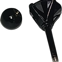 Black CZ Stone Studded Screw-Back Alloy Stud Earring for Men-image-12
