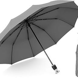 Golf Automatic 12 Inch Foldable Travel Umbrella - Wind Resistant- Light Weight-Strong Steel Shaft, Folding and Portable Sunshade 10 Ribs Umbrella Men and Women.-image-74